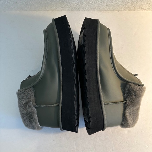 UGG Funkette Women's Leather Platform Boot Size 11 Matte Seaweed Green NWOB - Picture 11 of 11